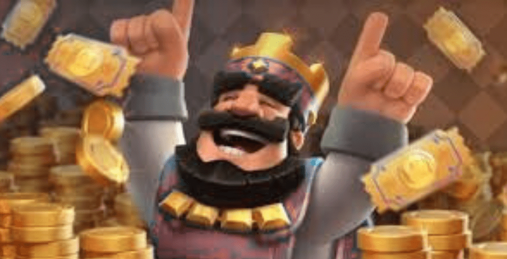 Clash Royal gameplay screenshot with unlocked features