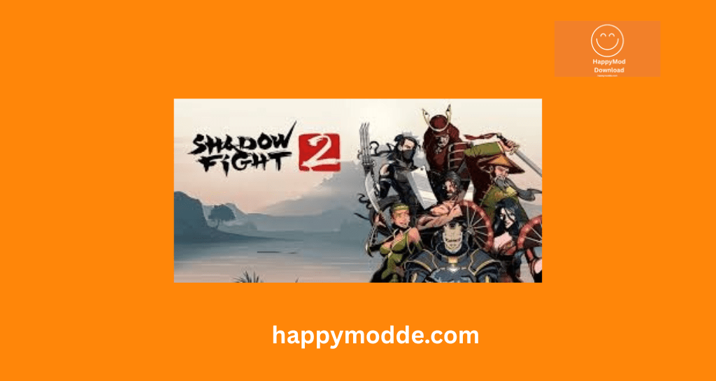 Shadow Fight 2 Special Edition gameplay showing a shadow warrior battling demons in the dark world, featuring unlocked weapons, unlimited coins, and intense martial arts combat