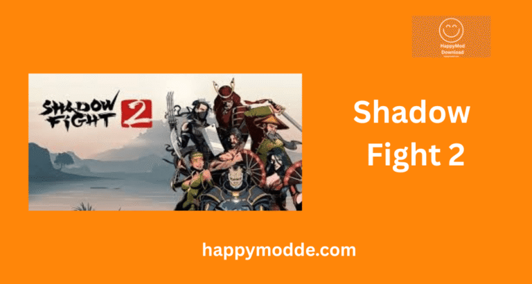 Shadow Fight 2 Special Edition gameplay showing a shadow warrior battling demons in the dark world, featuring unlocked weapons, unlimited coins, and intense martial arts combat